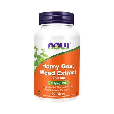 Now Foods Horny Goat Weed Extract 750mg Tablet