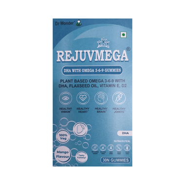 Rejuvmega DHA With Omega 3, 6, 9 Gummies (30 Each) Mango