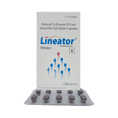 Lineator Astaxanthin & Reduced Coenzyme Q10 Capsule | For Sexual Wellness