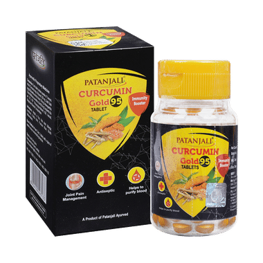 Patanjali Ayurveda Curcumin Gold 95 Immunity Booster Tablet