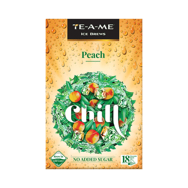 TE-A-ME Ice Brews Pyramid Bag (3.5gm Each) Peach Chill