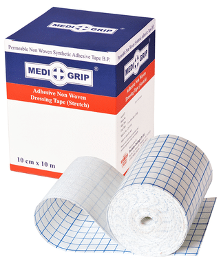 Medigrip Adhesive Non Woven Dressing Tape (Stretch) 10cm x 10m