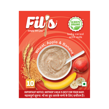 Fil's Baby Cereal With Milk (10 To 36 Months+) Wheat, Apple & Banana