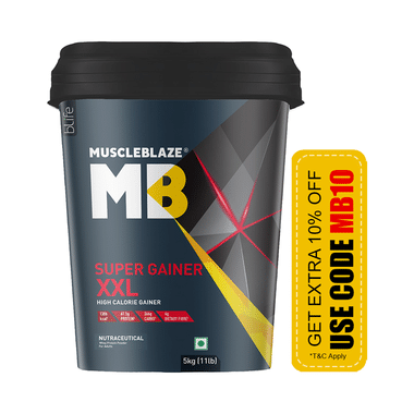 MuscleBlaze Super Gainer XXL for Muscle Growth | No Added Sugar | Chocolate