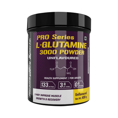 HealthyHey Sports Pro Series L-Glutamine 3000 Powder Unflavoured