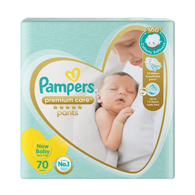 Pampers Premium Care Pants With Aloe Vera & Cotton-Like Softness | Size NB