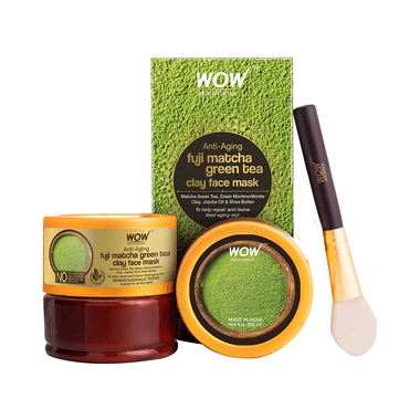 WOW Skin Science Anti Aging Fuji Matcha Green Tea Clay Face Mask