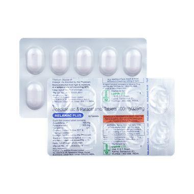 Relanac Plus 100 mg/325 mg Tablet