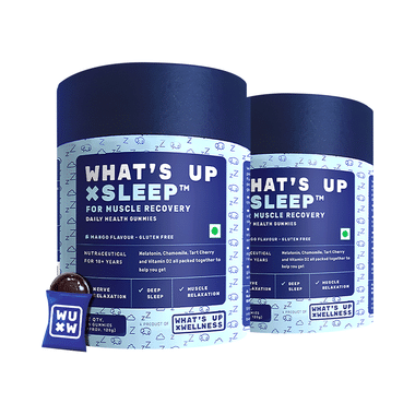 What's Up Wellness Sleep Gummies for Muscle Recovery (30 Each) Mango