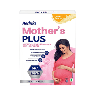 Horlicks Mother's Plus Nutrition For Pregnancy & Lactation | Flavour Powder Kesar