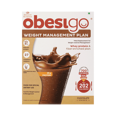 Obesigo Whey Protein | With Garcinia, Vitamins & Minerals For Weight Management | Flavour Chocolate Sachet