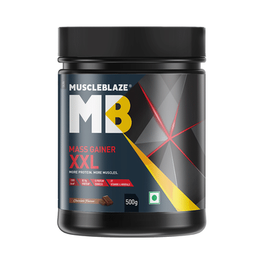 MuscleBlaze Mass Gainer XXL | With Digestive Enzymes | For Muscle Mass | Chocolate Flavour | Nutrition Booster Chocolate