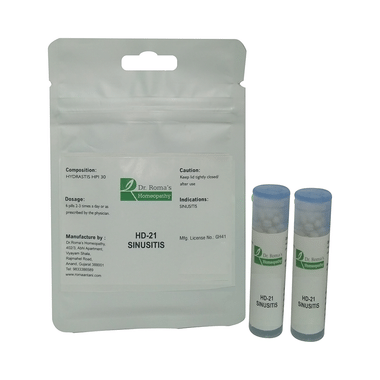 Dr. Romas Homeopathy HD-21 Sinusitis, 2 Bottles of 2 Dram