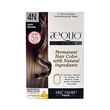 Aequo Permanent Hair Color With Natural Ingreidents Cafe Brown 4N