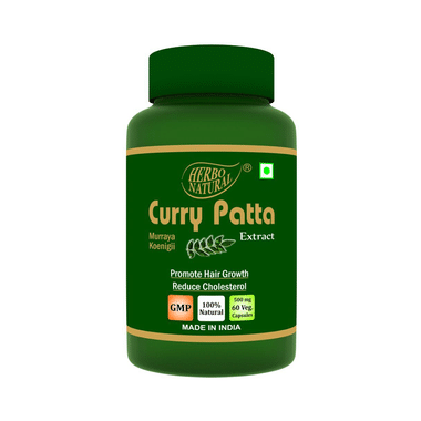 Herbo Natural Curry Patta (Murraya Koenigii) Extract 500mg Veg Capsule