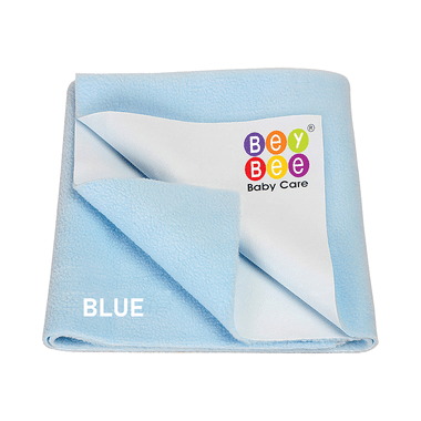 Bey Bee Waterproof Baby Bed Protector Dry Sheet For New Born Babies (70cm X 50cm) Small Blue