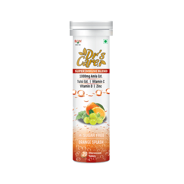Dr's Care Super Immune Blend Effervescent Tablet Orange Sugar Free