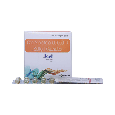 Biomedison Jeet Cholecalciferol 60000IU Softgel Capsule