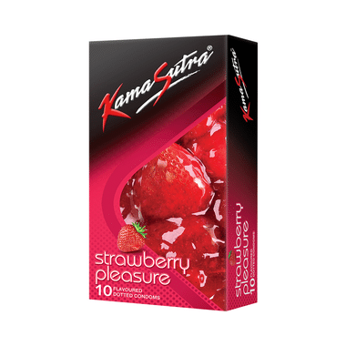 KamaSutra Strawberry Pleasure Dotted Condom Condom