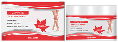 West-Coast Veinneed Varicose Vein Gel with Red Wine Leaf Extract, Horse Chestnut Extract for Management of Varicose & Spider Veins for Leg Care West-Coast Veinneed Varicose Vein Gel with Red Wine Leaf Extract, Horse Chestnut Extract for Management of Varicose & Spider Veins for Leg Care
