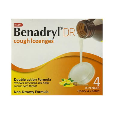 New Benadryl DR Cough Lozenges Honey+Lemon