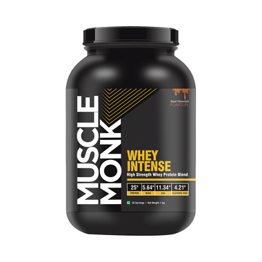 Muscle Monk Whey Intense High Strength Whey Protein Blend Royal Chocolate