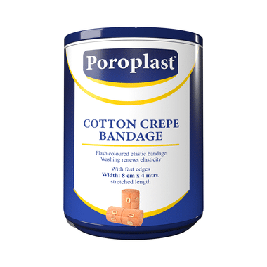 Poroplast Cotton Crepe Bandage 8cm X 4m