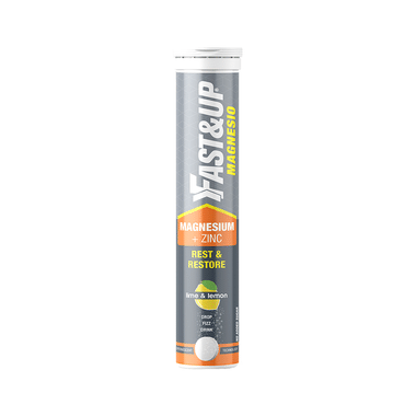 Fast&Up Magnesio With Magnesium & Zinc For Muscle Health | Flavour Lemon And Lime Effervescent Tablet