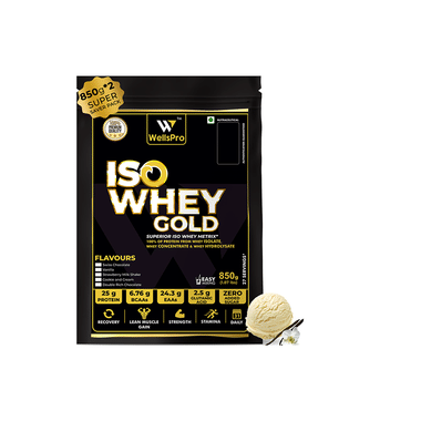 WellsPro Iso Whey Gold Powder (850gm Each) Vanilla