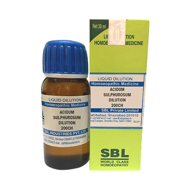 SBL Acidum Sulphurosum Dilution 200 CH