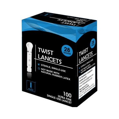 1Mile White Flat Twist Lancets (Only Lancets)