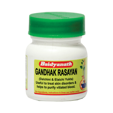 Baidyanath (Nagpur) Gandhak Rasayan With Dalchini & Elaichi | For Skin Concerns & Purifying Blood