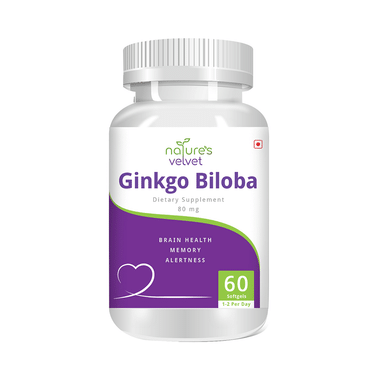 Nature's Velvet Ginkgo Biloba Extract 80mg Softgel