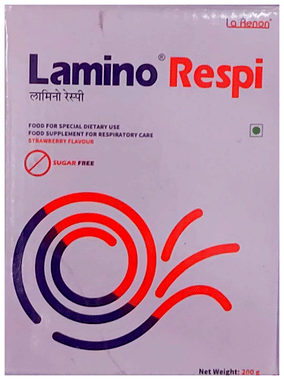 Lamino Respi Powder | Food Supplement for Respiratory Care | Flavour Strawberry