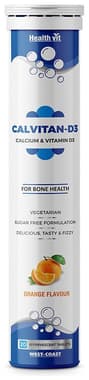 HealthVit Orange Sugar Free Cavitan-D3 Calcium & Vitamin D3 Effervescent Tablet