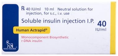 Human Actrapid 40IU/ml Solution for Injection