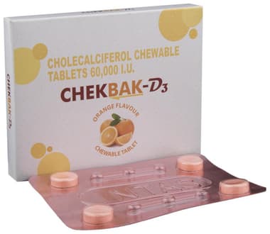 Chekbak-D3 60000 IU Chewable Tablet Orange