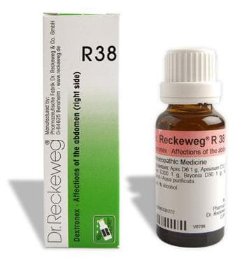 Dr. Reckeweg R38 Affections OF The Abdomen Right Side Drop Dr. Reckeweg R38 Affections OF The Abdomen Right Side Drop
