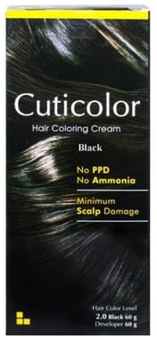 Cuticolor Hair Coloring Cream Black
