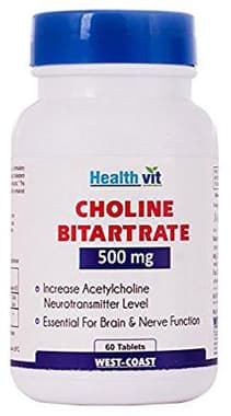 HealthVit Choline Bitartrate 500mg Tablet HealthVit Choline Bitartrate 500mg Tablet