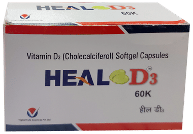 Heal D3 60K Softgel Capsule Heal D3 60K Softgel Capsule