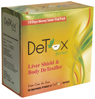 Detox Herbal Liver Shield & Body DeToxifier 10 Days Money Saver Trial Pack