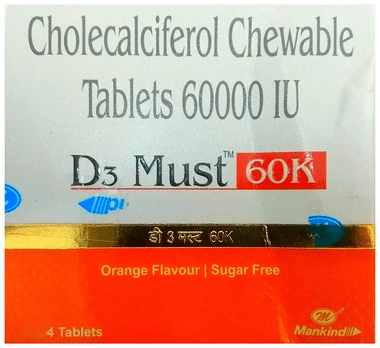 D3 Must 60K Tablet Orange Sugar Free