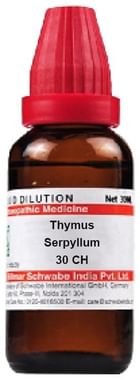 Dr Willmar Schwabe India Thymus Serpyllum Dilution 30 CH: Buy bottle of 30.0 ml Dilution at best price in India | 1mg