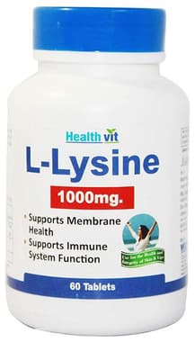HealthVit L- Lysine 1000mg | For Membrane Health & Immune System | Tablet