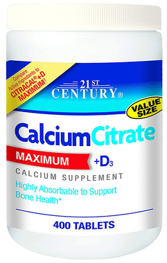 21st Century Calcium Citrate Maximum + D3 Tablet