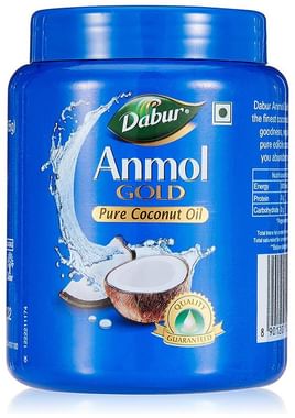 Dabur Anmol Gold Pure Coconut Oil (Wide Mouth) Blue