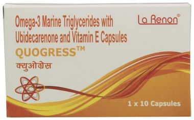 Quogress Soft Gelatin Capsule with CoQ10, Vitamin E & Omega-3 Fatty Aids
