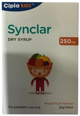 Synclar 250mg Dry Syrup Mixed Fruit