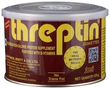 Threptin High-Calorie Protein Supplement with B-Vitamins for Hunger Pangs | Flavour Chocolate Diskette Threptin High-Calorie Protein Supplement with B-Vitamins for Hunger Pangs | Flavour Chocolate Diskette